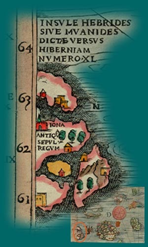 Map of the Hebrides